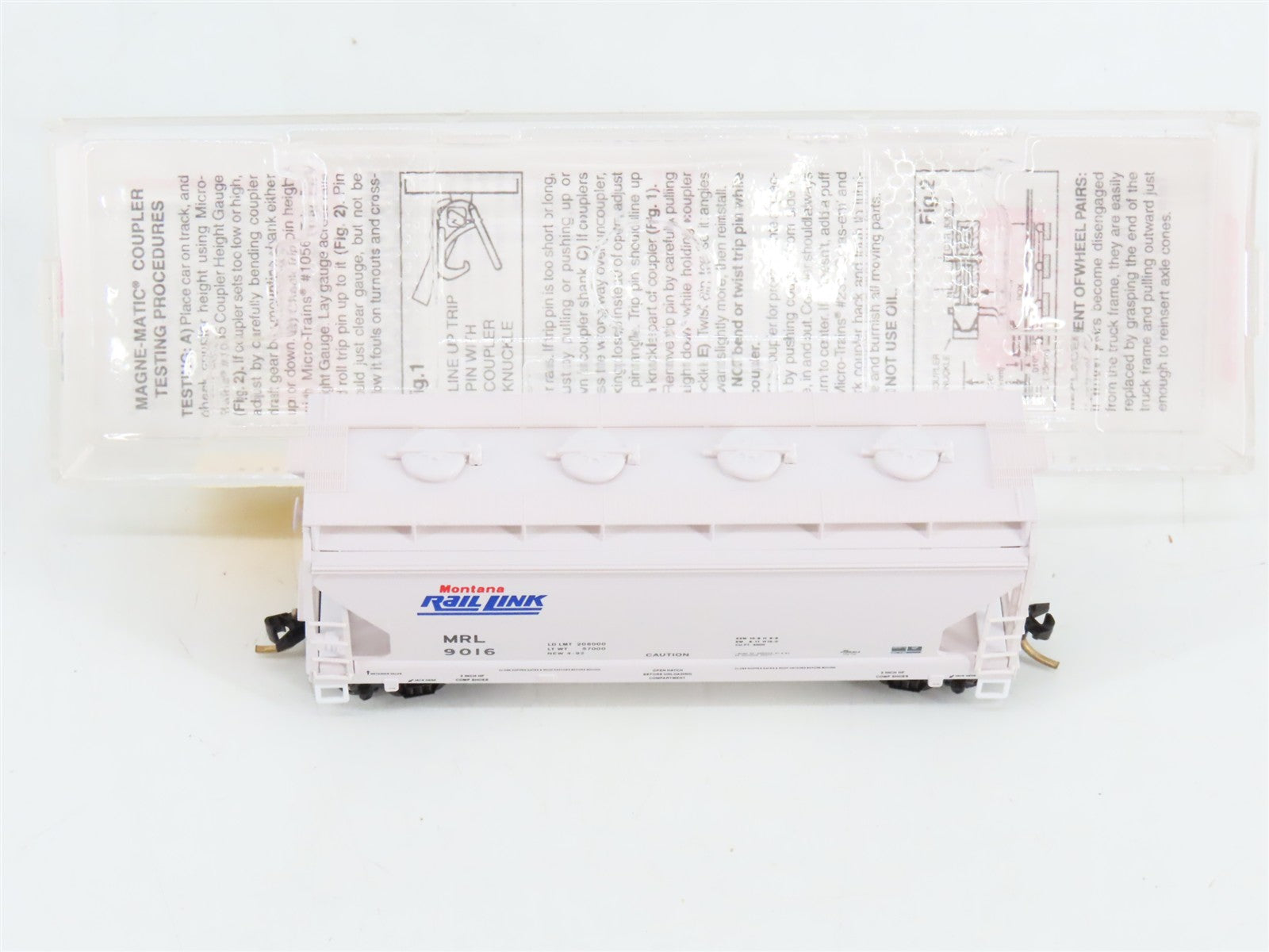 N Scale Micro-Trains MTL 92110 MRL Montana Rail Link 2-Bay Covered Hopper RTR