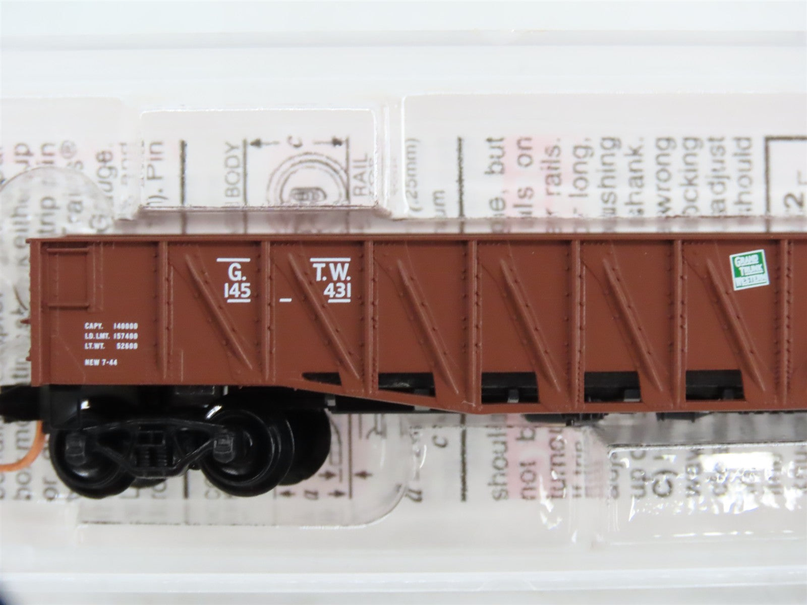 N Scale Micro-Trains MTL 63010 GTW Grand Trunk Western 50' Gondola 145431 RTR
