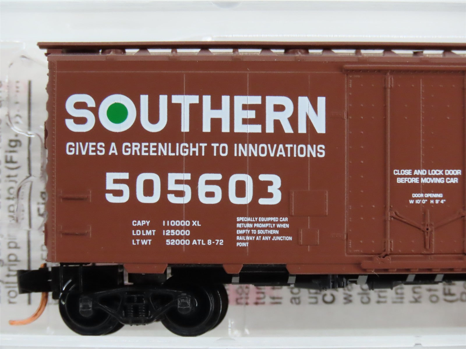 N Scale Micro-Trains MTL 21100 Southern Railway 40' Box Car 505603 RTR