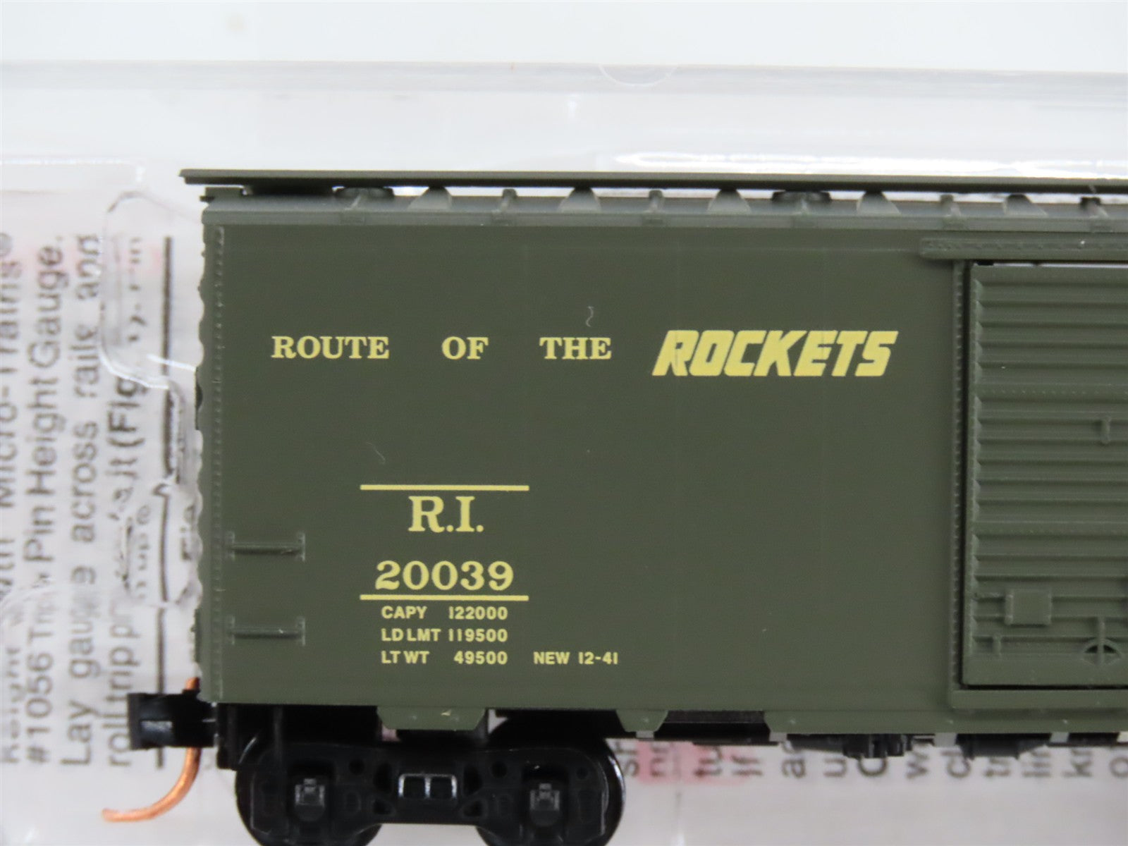 N Scale Micro-Trains MTL 20566 R.I. Rock Island 40' Box Car 20039 RTR