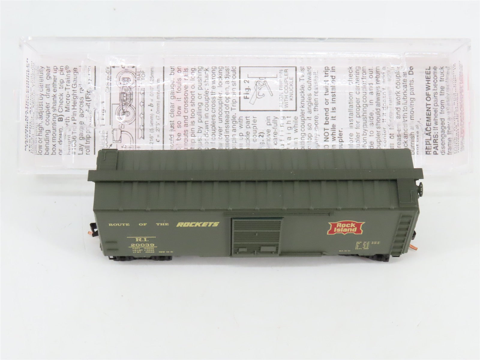 N Scale Micro-Trains MTL 20566 R.I. Rock Island 40' Box Car 20039 RTR