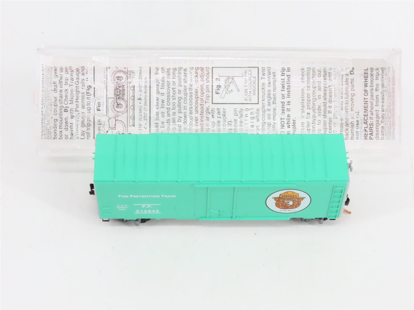 N Scale Micro-Trains MTL 74050 Fire Prevention Train 40' Plug Door Box Car RTR