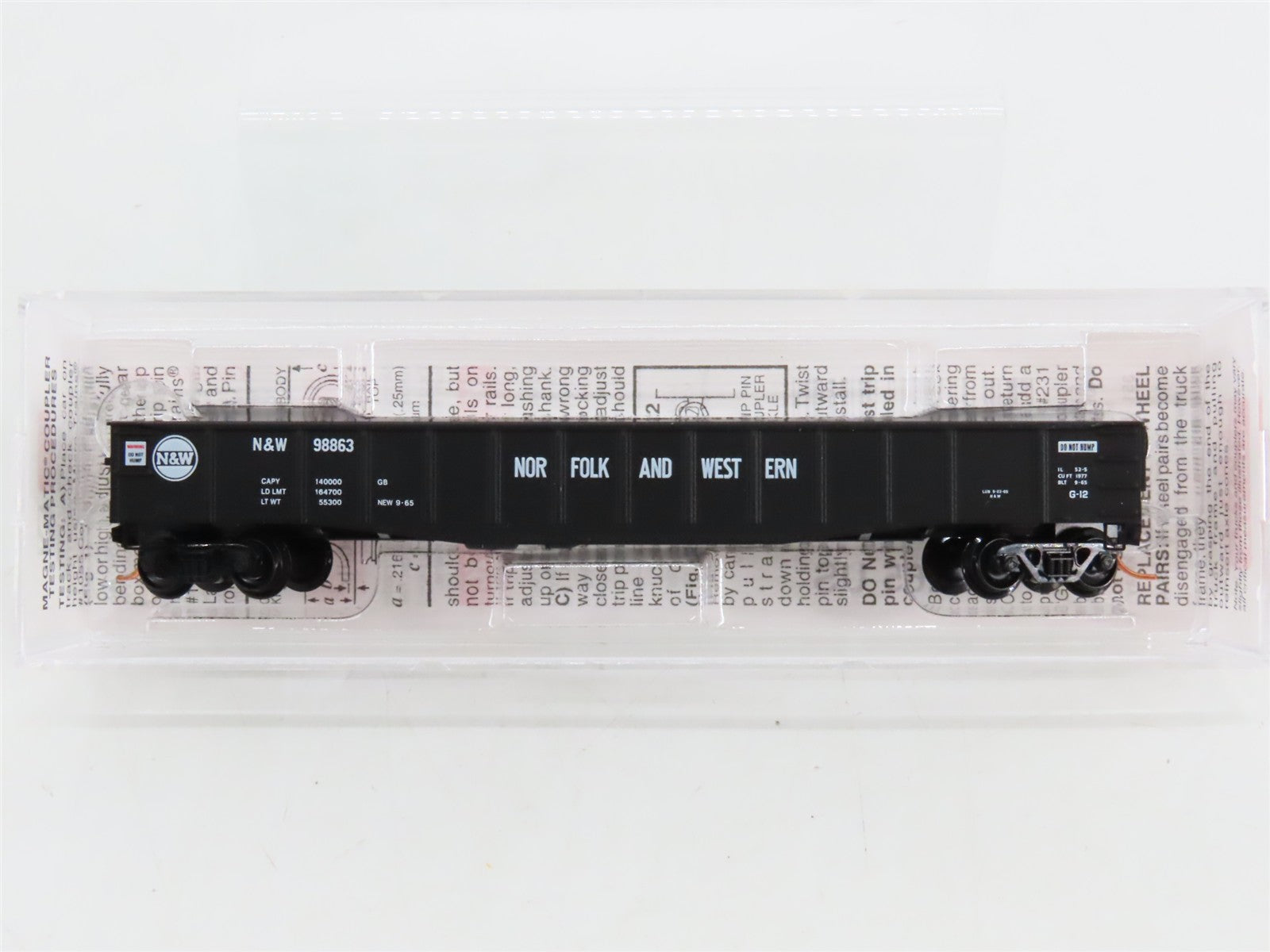 N Scale Micro-Trains MTL 105080 N&W Norfolk & Western 50' Gondola 98863 RTR