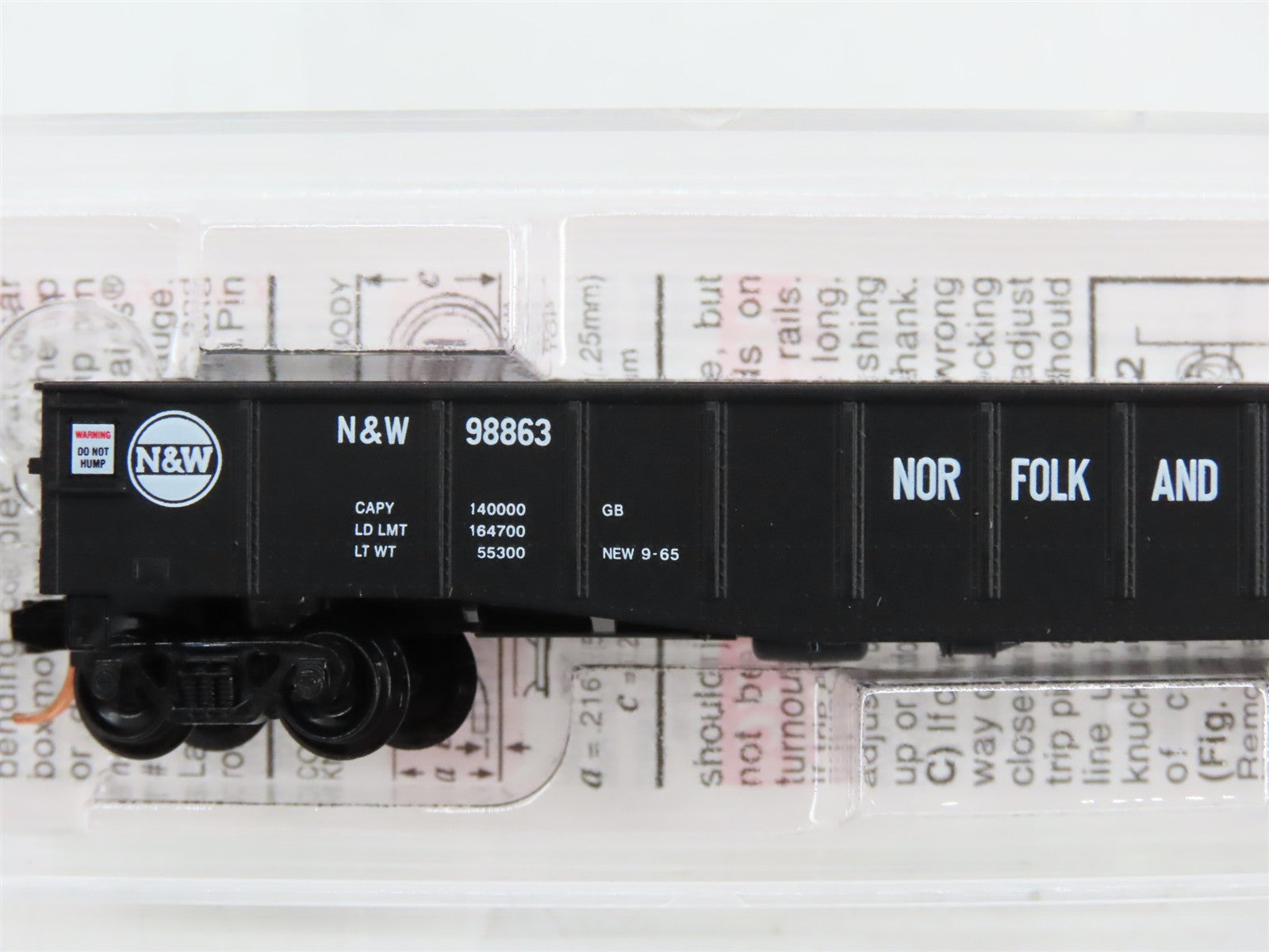 N Scale Micro-Trains MTL 105080 N&W Norfolk & Western 50' Gondola 98863 RTR
