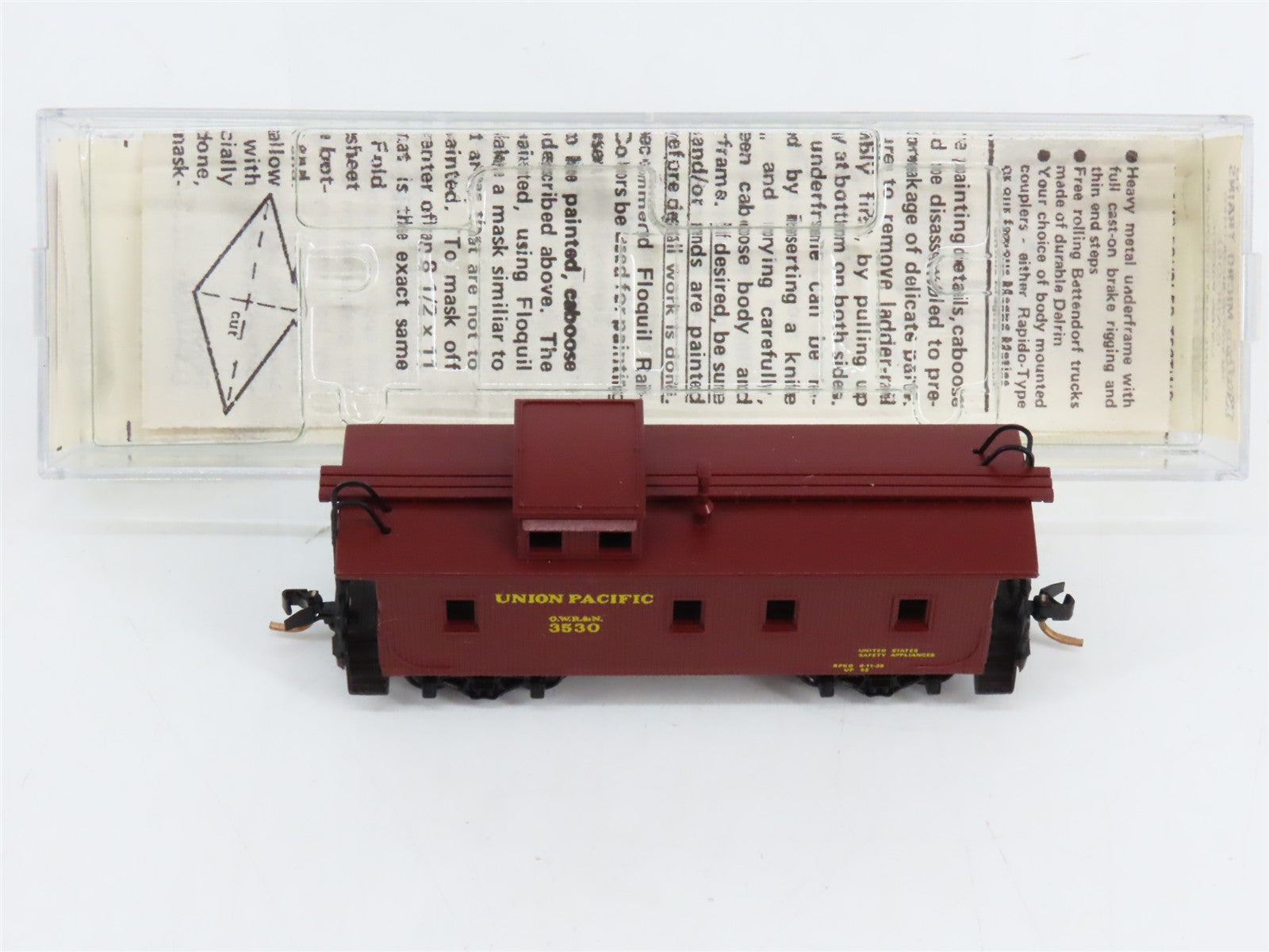N Scale Micro-Trains MTL 50010 UP Union Pacific 34' Wood-Sheathed Caboose RTR