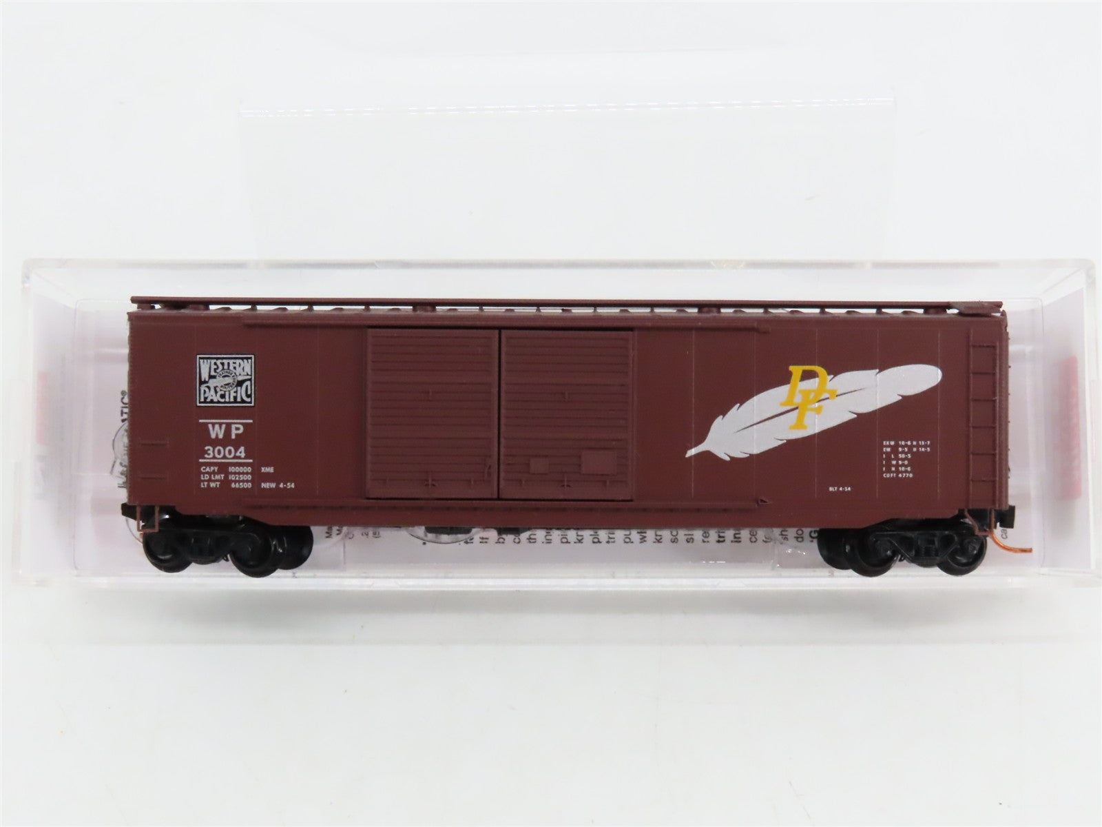 N Scale Micro-Trains MTL 03400340 WP Western Pacific 50' Double Door Box Car RTR