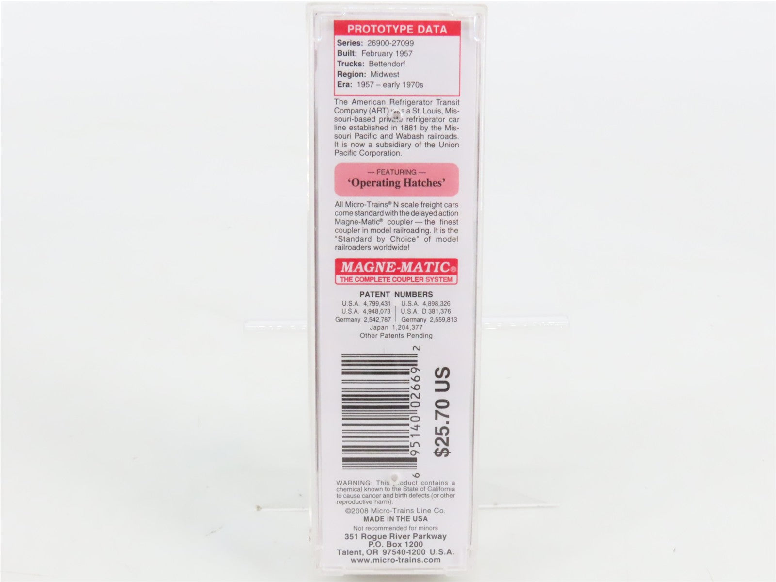 N Scale Micro-Trains MTL 05900506 American Refrigerator Transit 40' Reefer RTR