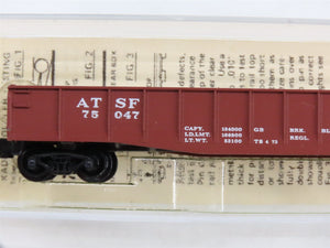 N Scale Micro-Trains MTL 46080 Santa Fe 50' Fishbelly Side Drop End Gondola RTR
