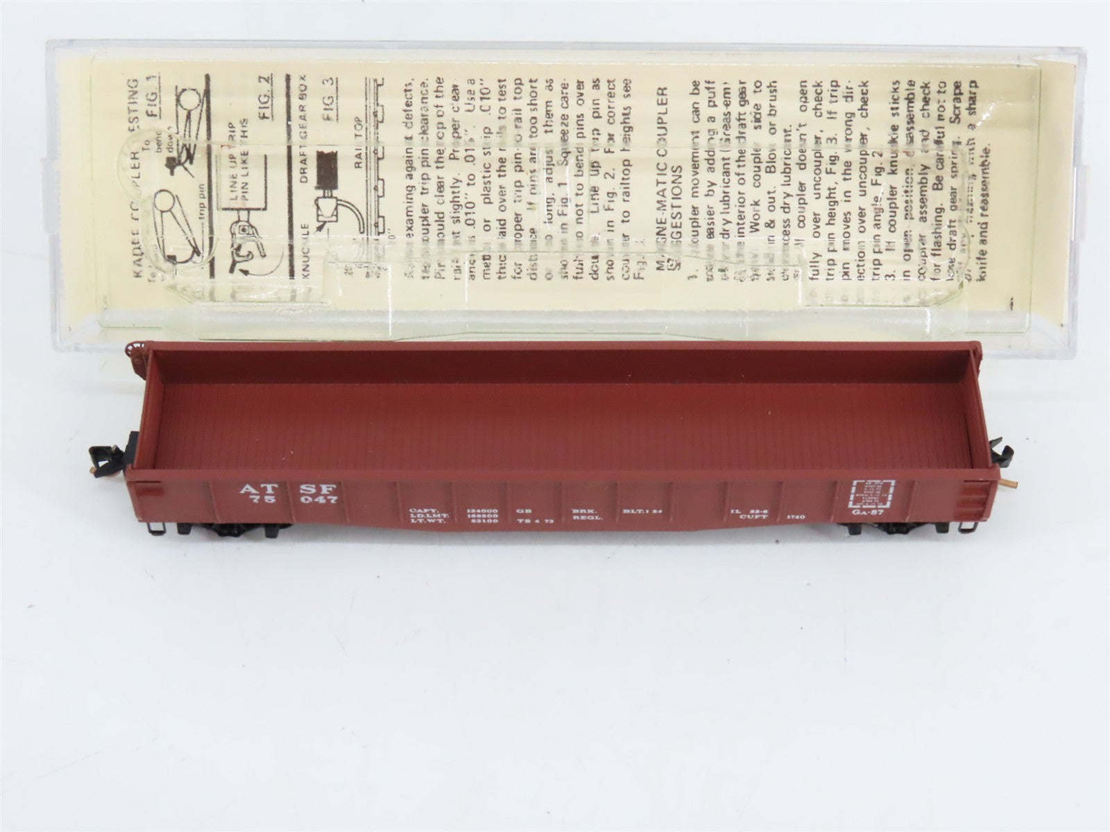 N Scale Micro-Trains MTL 46080 Santa Fe 50' Fishbelly Side Drop End Gondola RTR