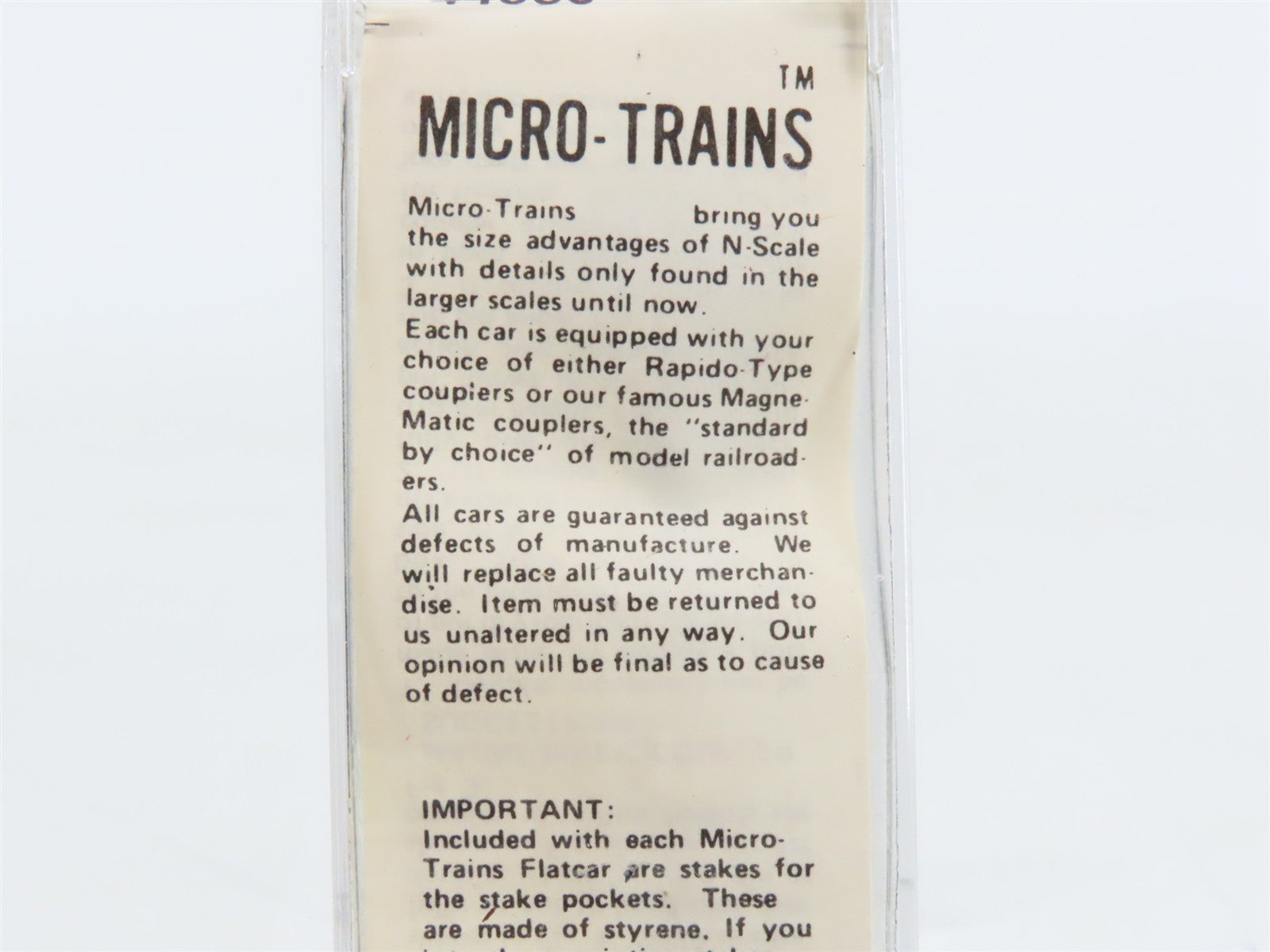 N Scale Kadee Micro-Trains MTL 44060 ATSF Santa Fe 50' Flat Car 90806 RTR