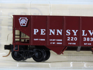 N Scale Micro-Trains MTL BLW-53 PRR Pennsylvania 33' 2-Bay Ribbed Hopper RTR
