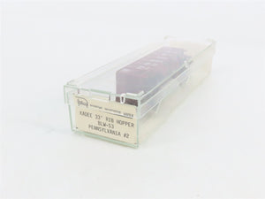 N Scale Micro-Trains MTL BLW-53 PRR Pennsylvania 33' 2-Bay Ribbed Hopper RTR