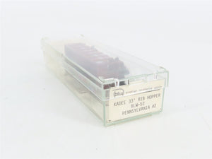 N Scale Micro-Trains MTL BLW-53 PRR Pennsylvania 33' 2-Bay Ribbed Hopper RTR