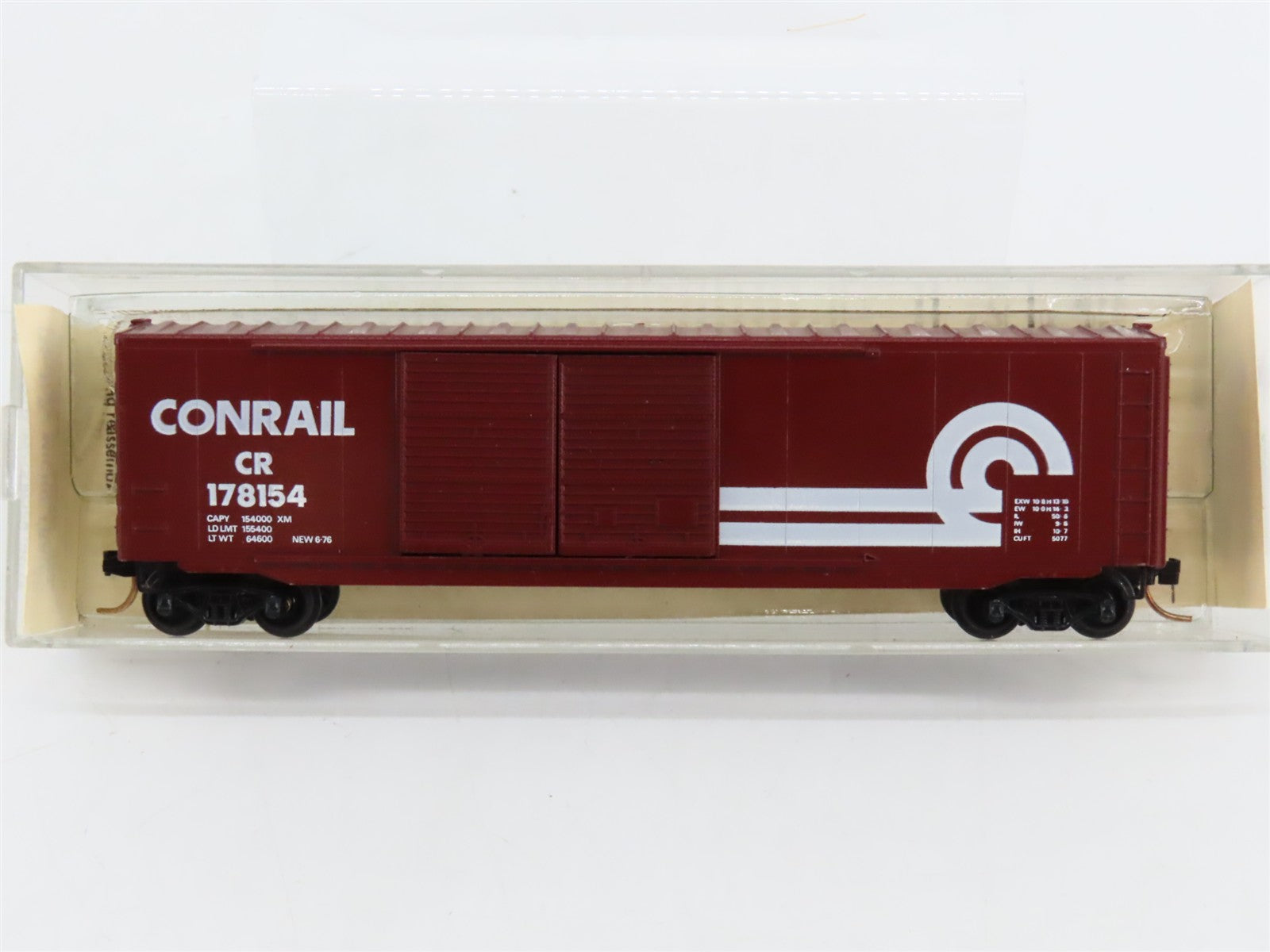 N Scale Micro-Trains MTL 37010 CR Conrail 50' Double Door Box Car 178154 RTR