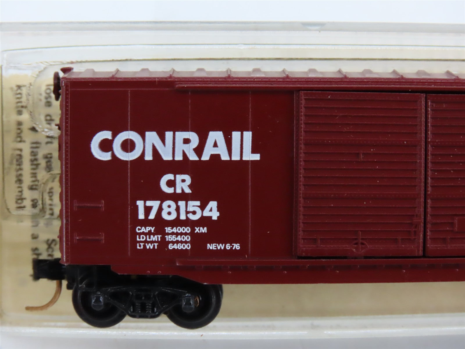 N Scale Micro-Trains MTL 37010 CR Conrail 50' Double Door Box Car 178154 RTR