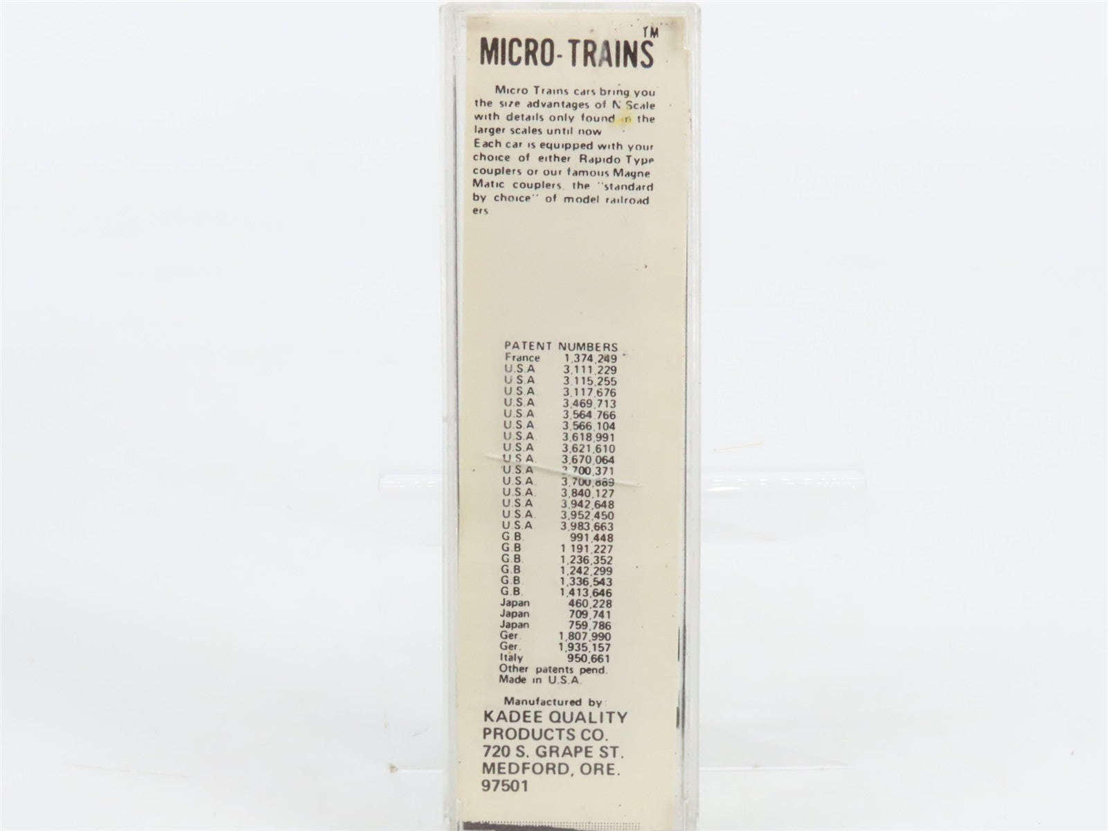 N Scale Micro-Trains MTL 37010 CR Conrail 50' Double Door Box Car 178154 RTR
