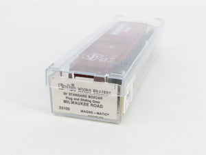 N Scale Micro-Trains MTL 33100 MILW Milwaukee Road 50' Box Car 12122 RTR