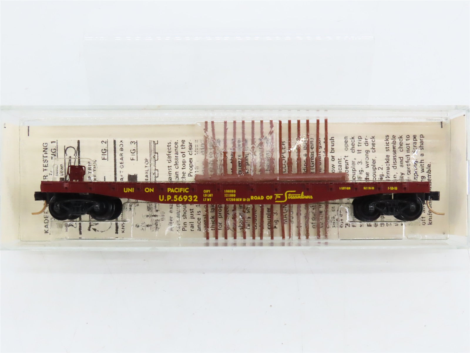 N Scale Micro-Trains MTL 45050 UP Union Pacific 50' Flat Car 56932 RTR