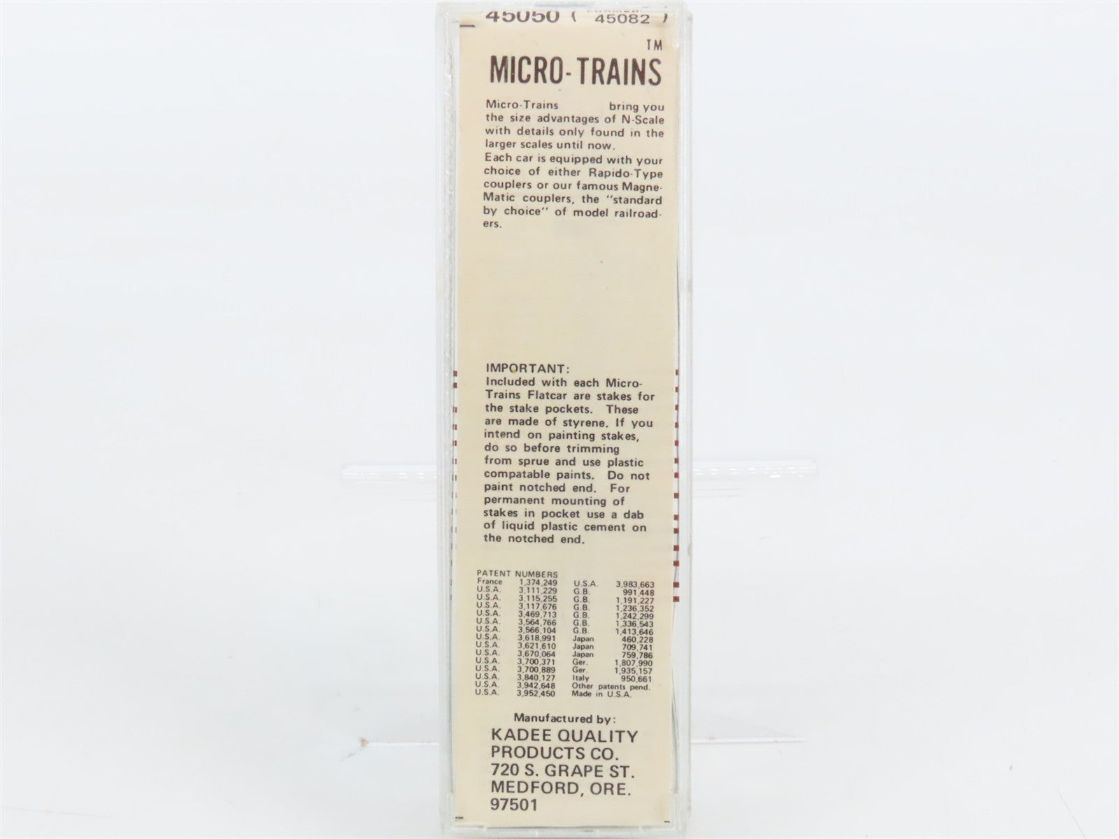 N Scale Micro-Trains MTL 45050 UP Union Pacific 50' Flat Car 56932 RTR