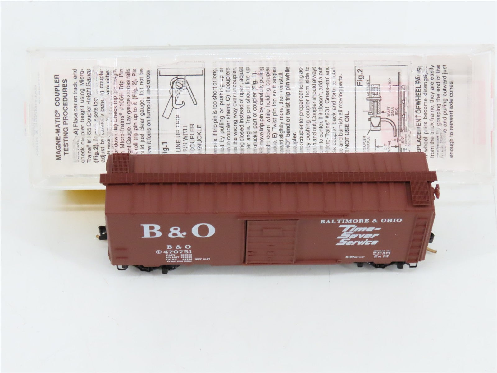 N Scale Micro-Trains MTL 20346/2 Baltimore & Ohio 40' Single Door Box Car RTR