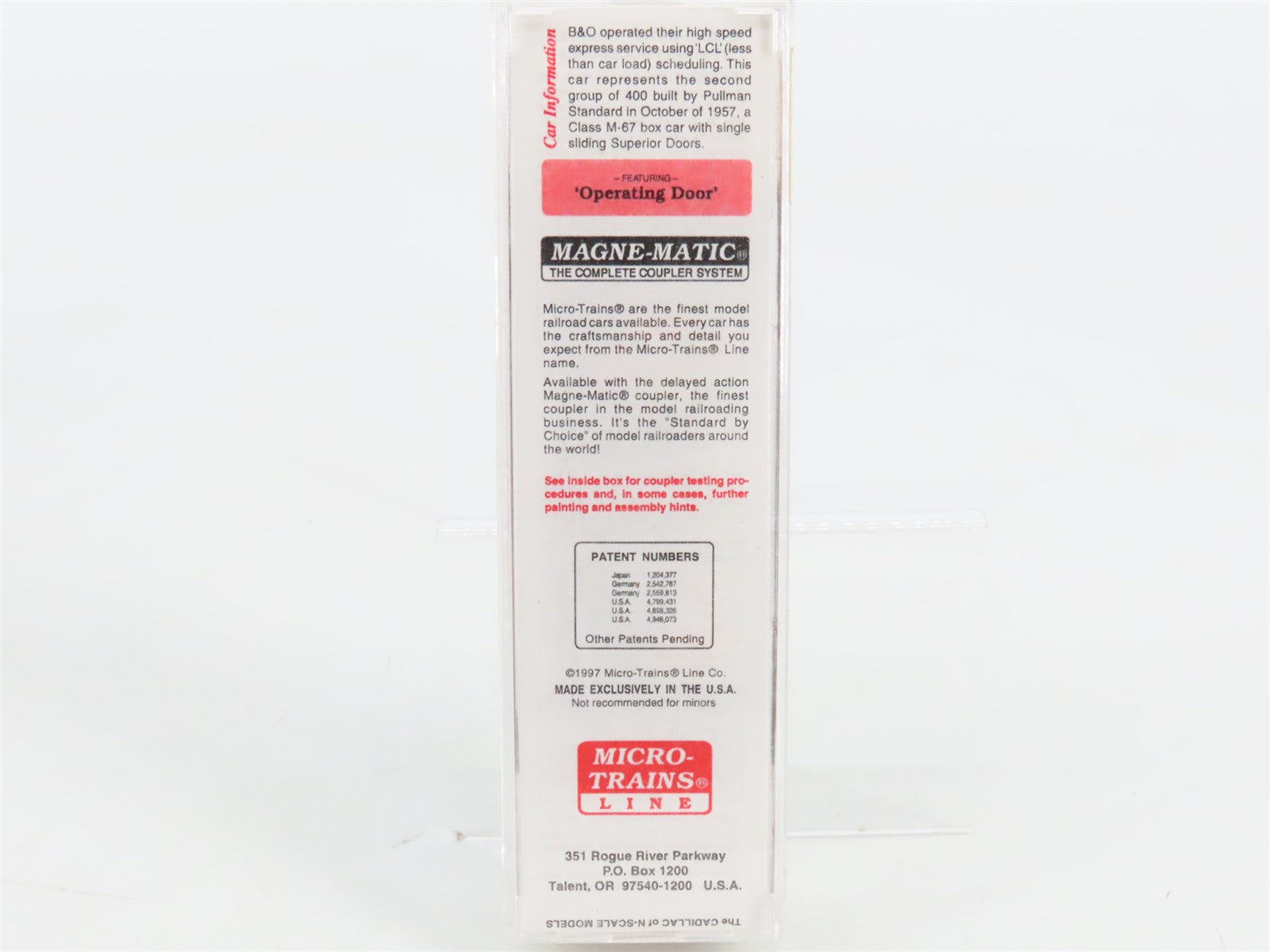 N Scale Micro-Trains MTL 20346/2 Baltimore & Ohio 40' Single Door Box Car RTR