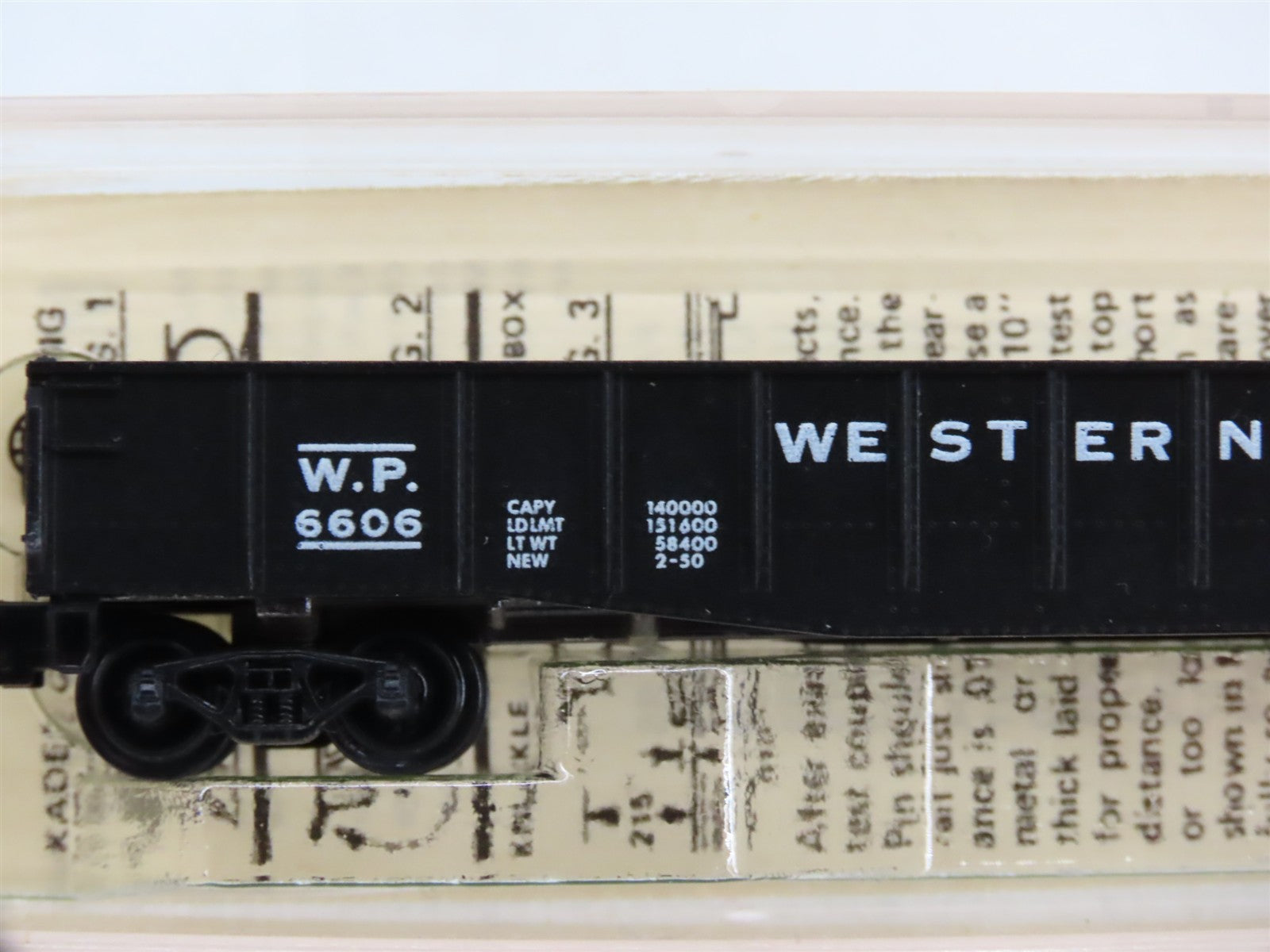 N Scale Micro-Trains MTL 46050 WP Western Pacific 50' Drop End Steel Gondola RTR