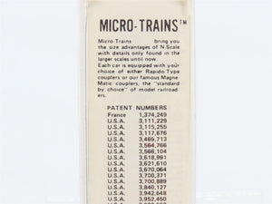 N Scale Micro-Trains MTL 46050 WP Western Pacific 50' Drop End Steel Gondola RTR