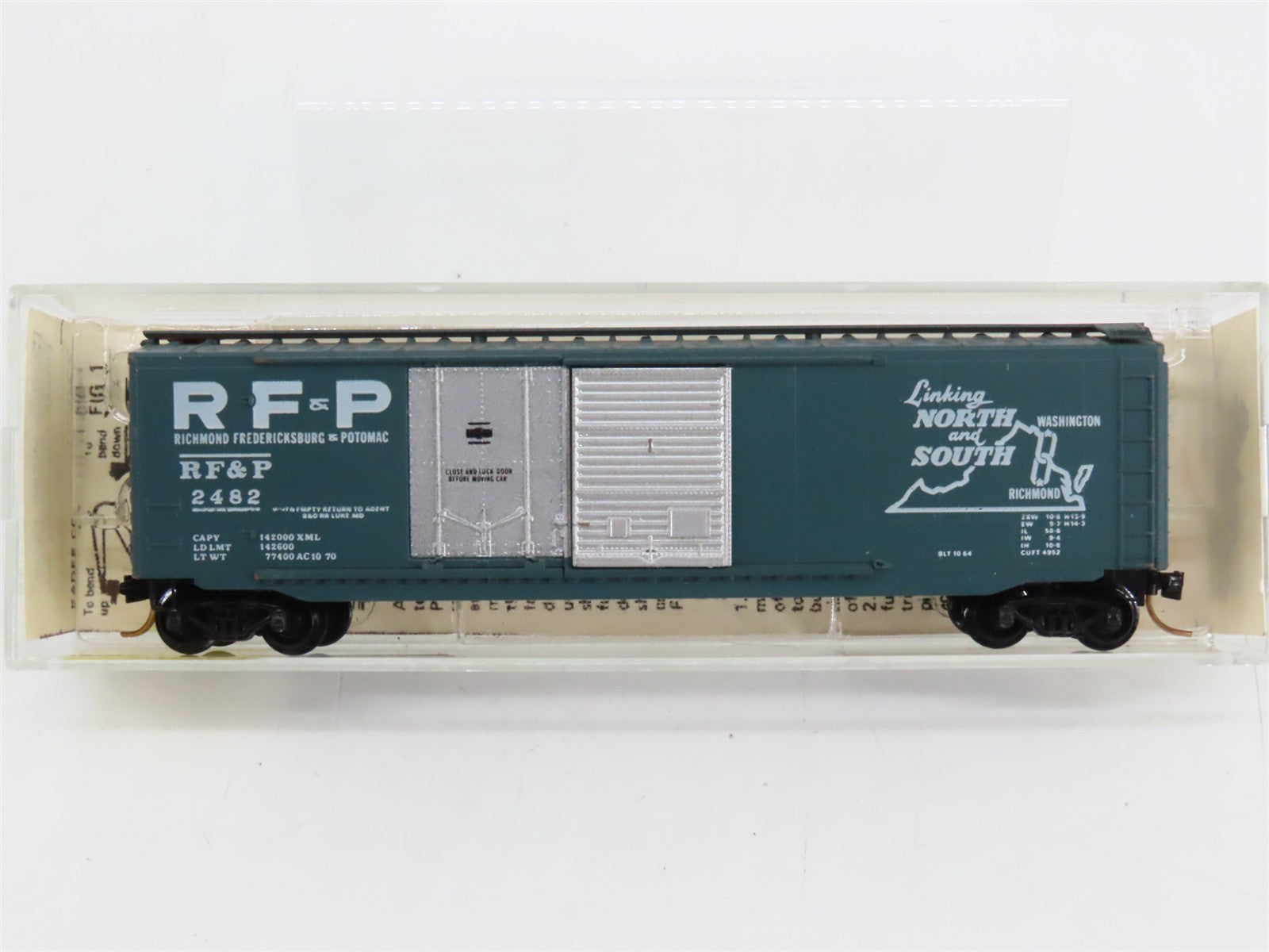 N Scale Micro-Trains MTL 33020 Richmond Fredericksburg & Potomac 50' Box Car RTR