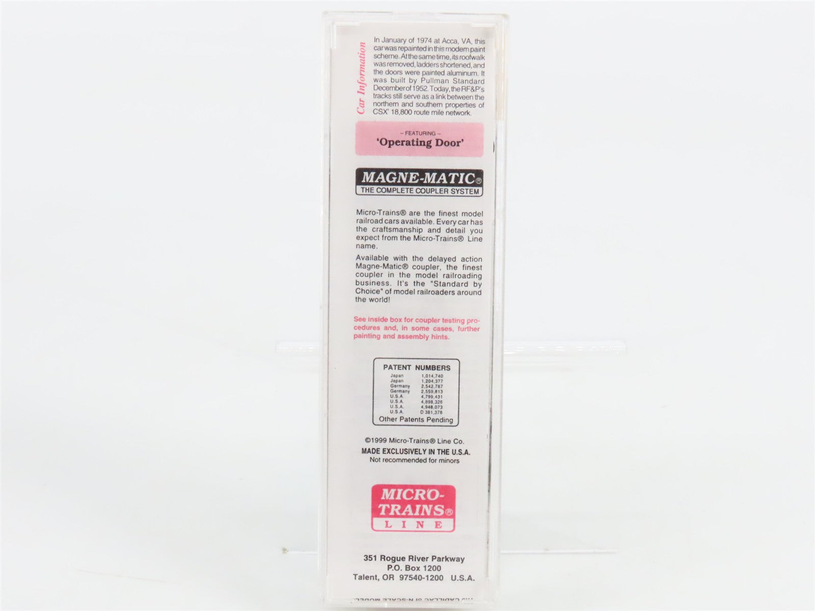 N Scale Micro-Trains MTL 24290 Richmond, Fredericksburg & Potomac Box Car RTR