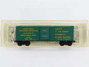 N Scale Micro-Trains MTL 42040 Menasha Wooden Ware Co. 40' Box Car 242 RTR