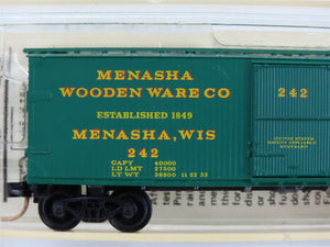 N Scale Micro-Trains MTL 42040 Menasha Wooden Ware Co. 40' Box Car 242 RTR