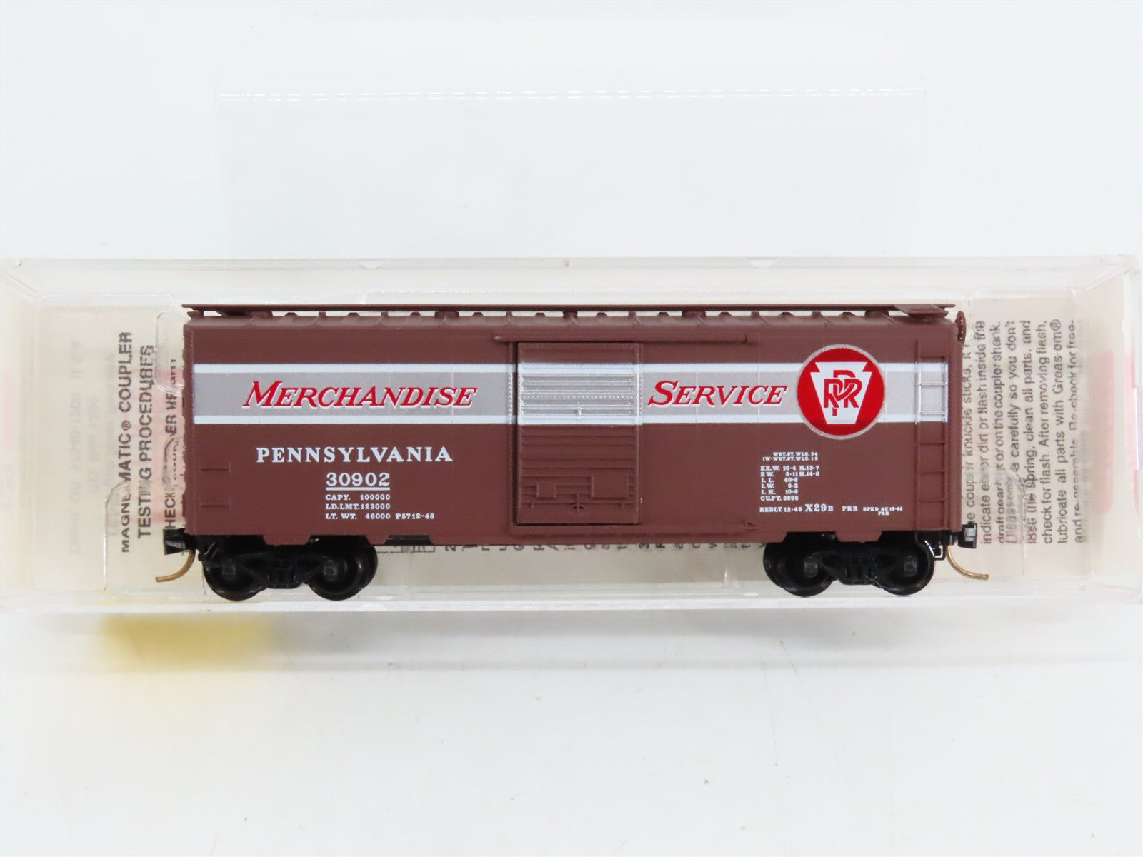N Scale Micro-Trains MTL 20066 PRR Pennsylvania 40' Box Car 30902 RTR