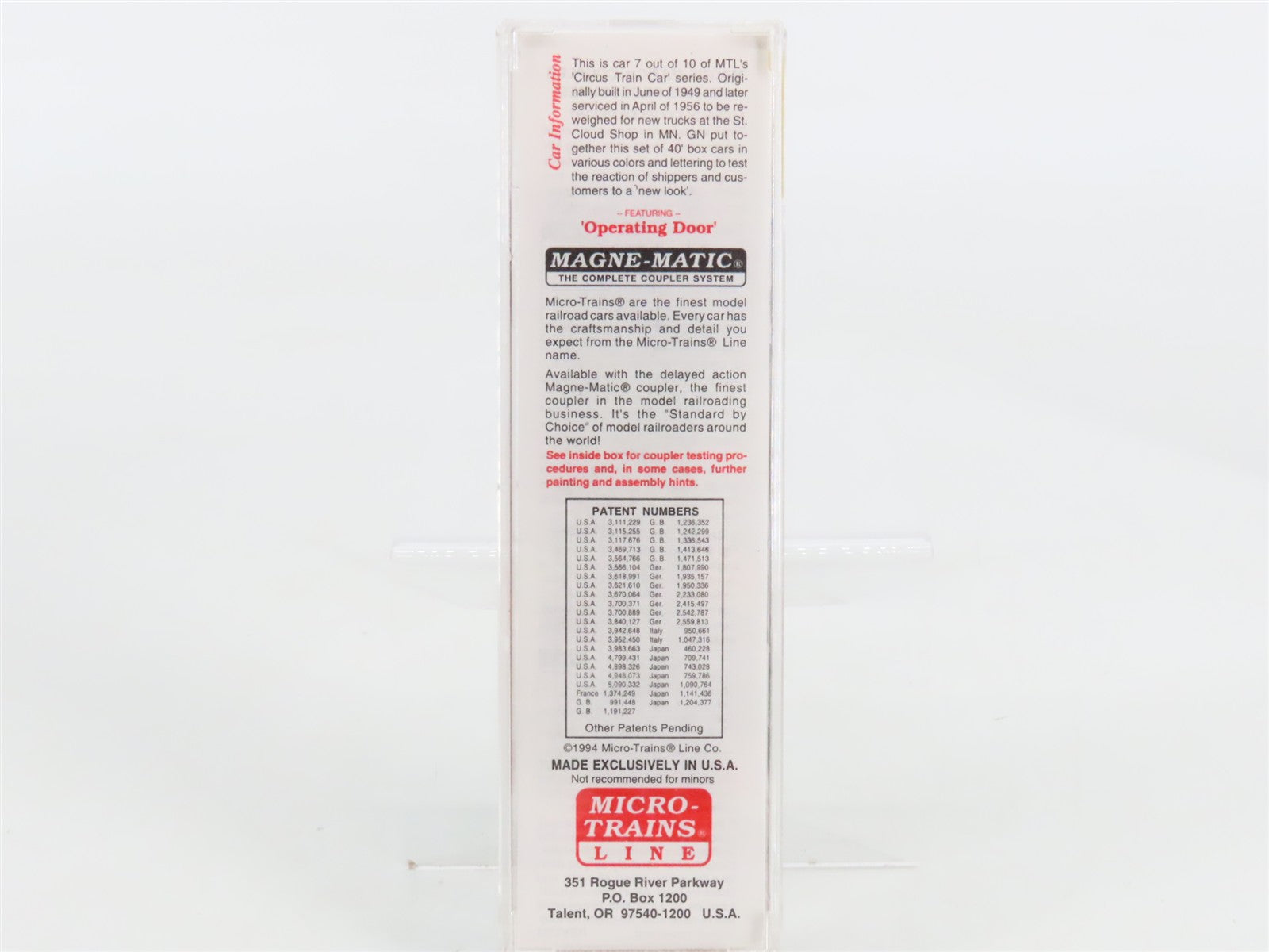 N Scale Micro-Trains MTL 20186 GN Great Northern 40' Box Car 19617 RTR