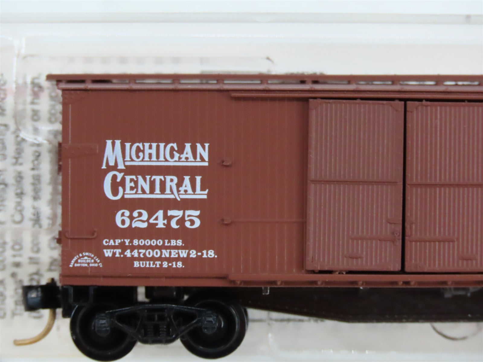 N Scale Micro-Trains MTL 43060 Michigan Central 40' Box Car 62475 RTR