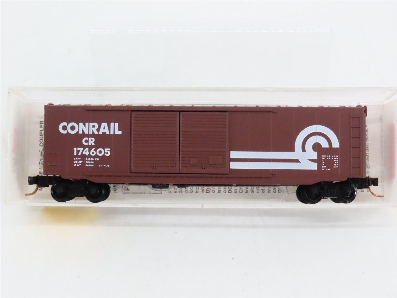 N Scale Micro-Trains MTL 37010 CR Conrail 50' Box Car 174605 RTR