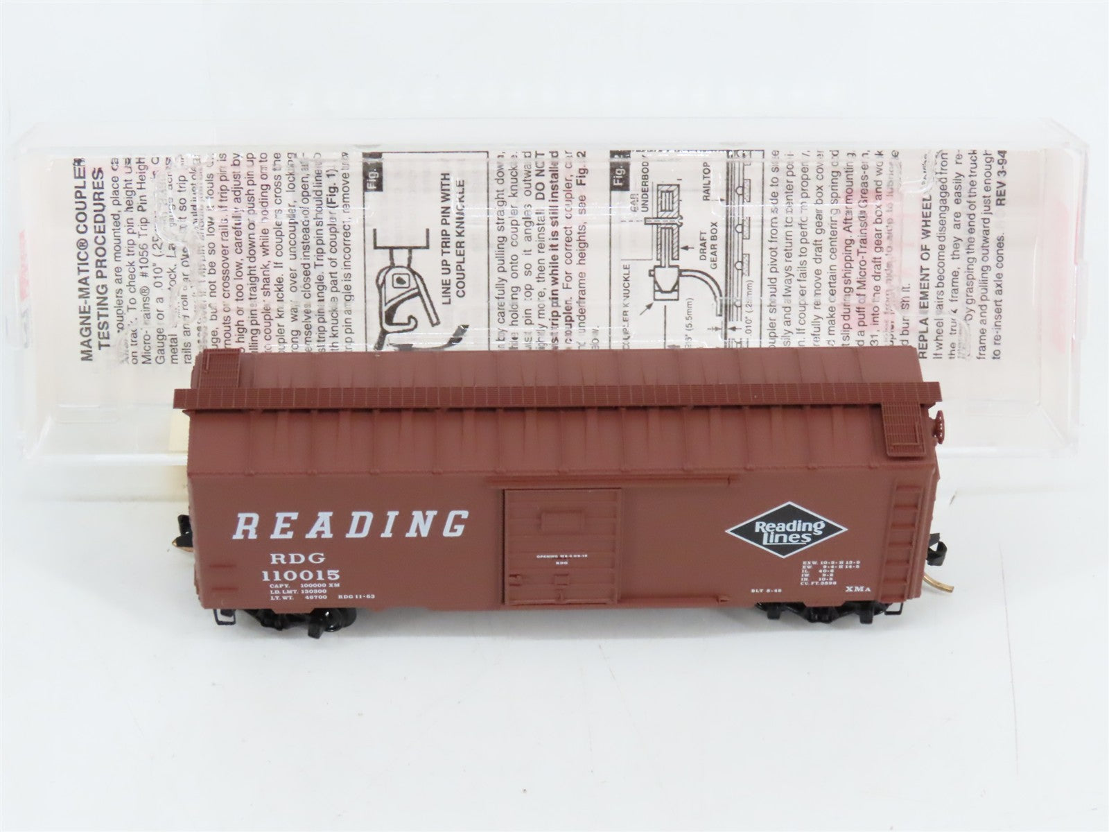 N Scale Micro-Trains MTL 20810 RDG Reading 40' Box Car 110015 RTR