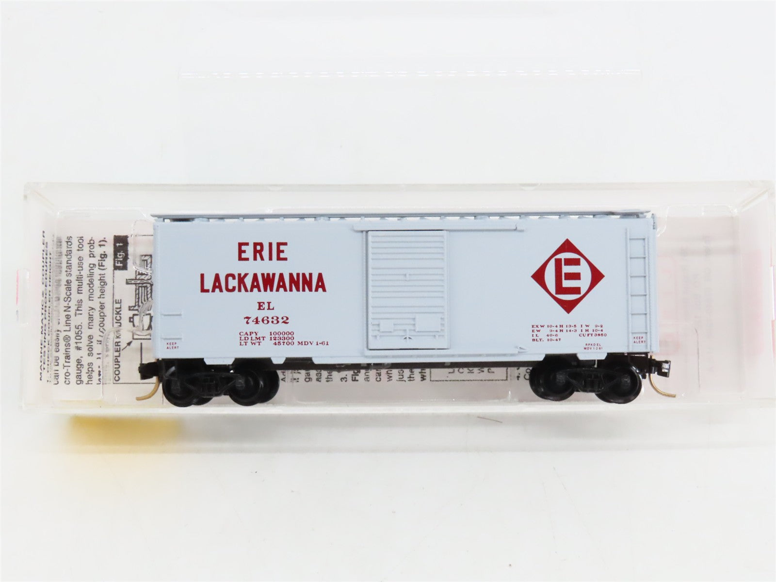 N Scale Micro-Trains MTL 20360 EL Erie Lackawanna Box Car 74632 RTR