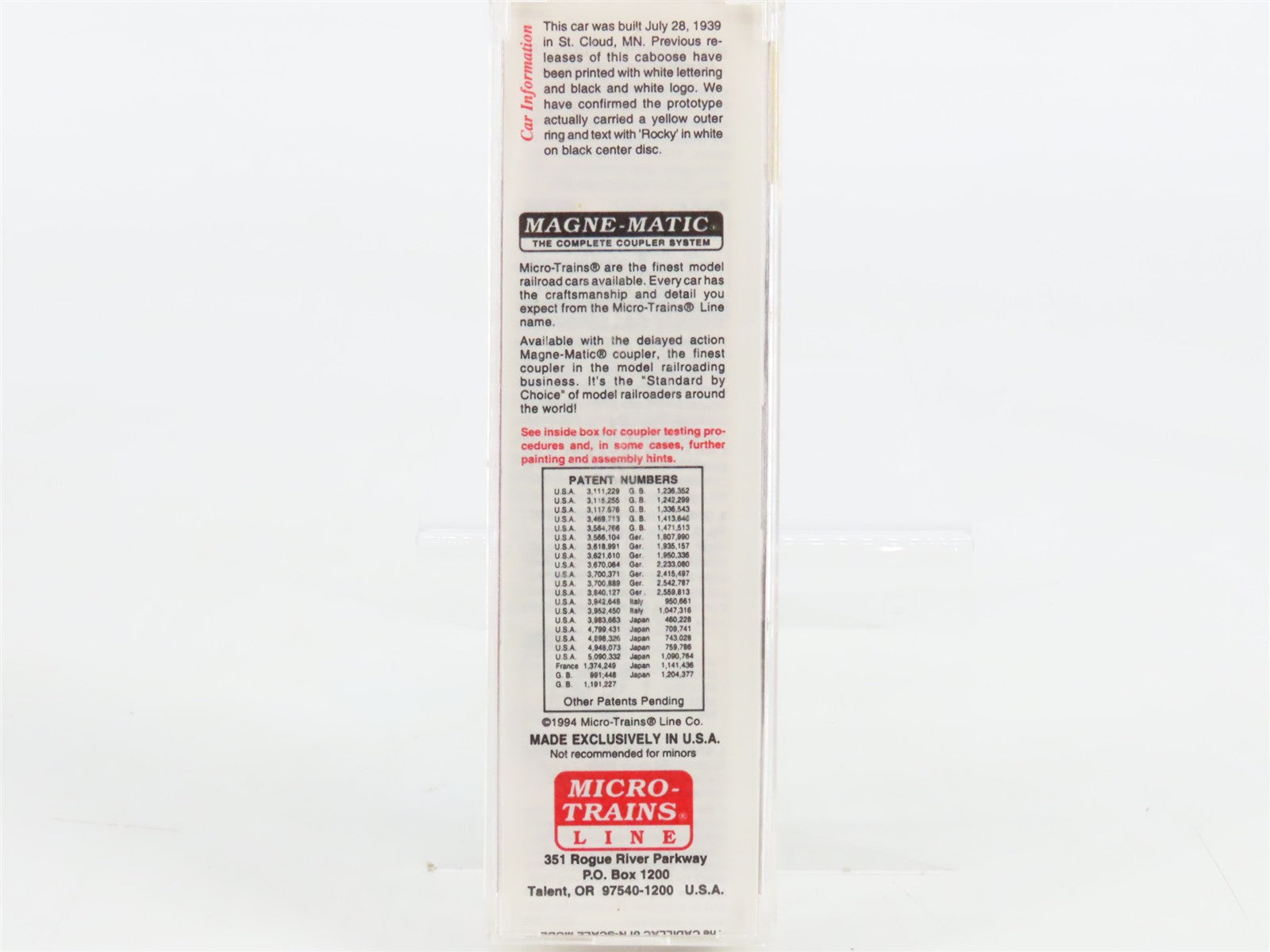 N Scale Micro-Trains MTL 51110 Great Northern 34' Wood-Sheathed Caboose X617 RTR