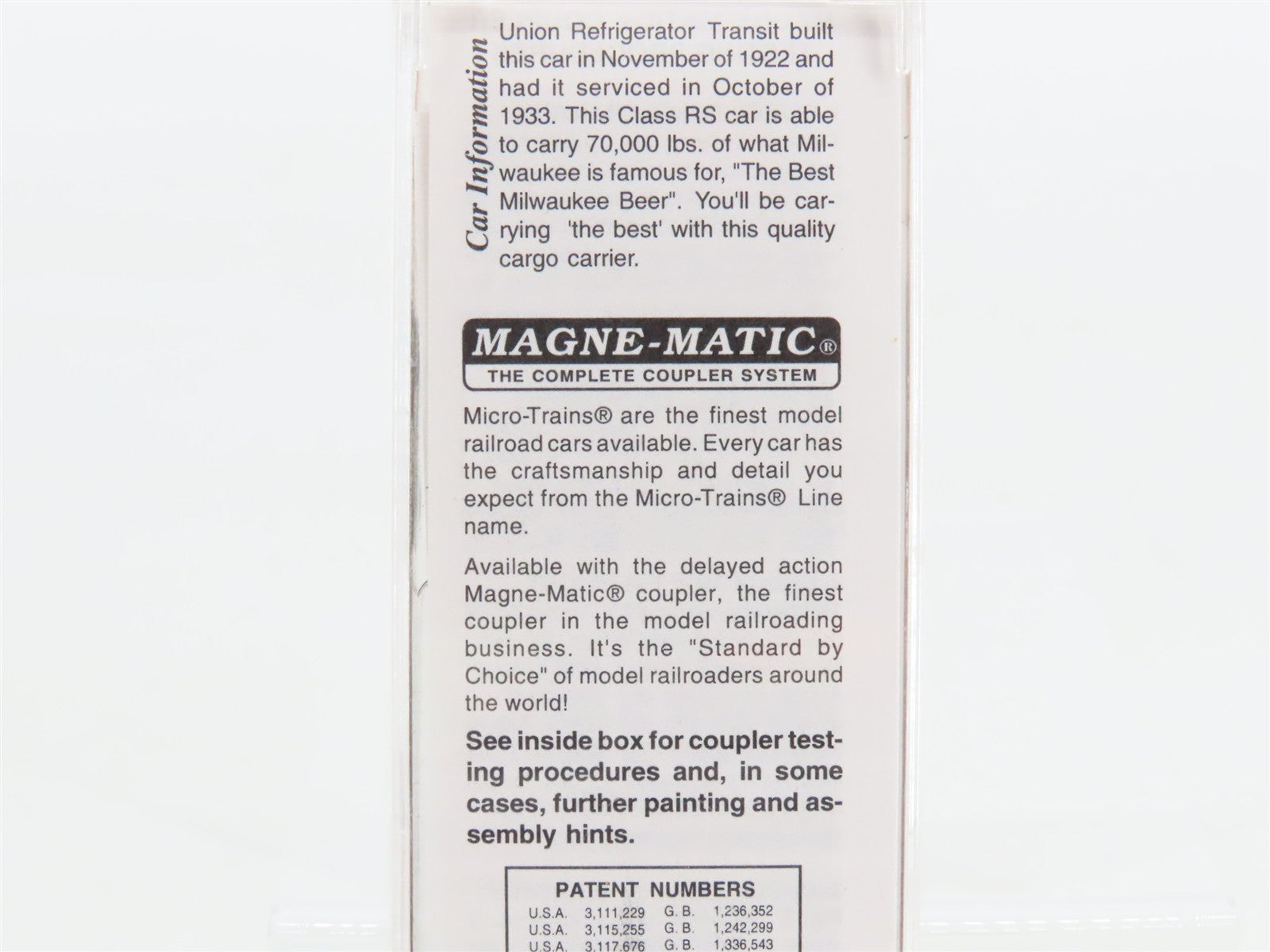 N Scale Micro-Trains MTL 49410 Union Refrigerator Transit 40' Reefer RTR