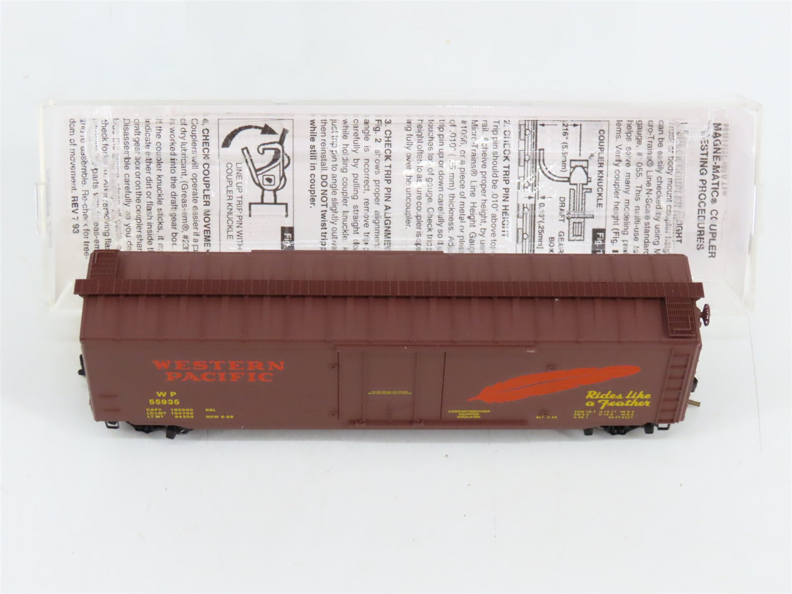 N Scale Micro-Trains MTL 32180 WP Western Pacific 50' Plug Door Box Car RTR