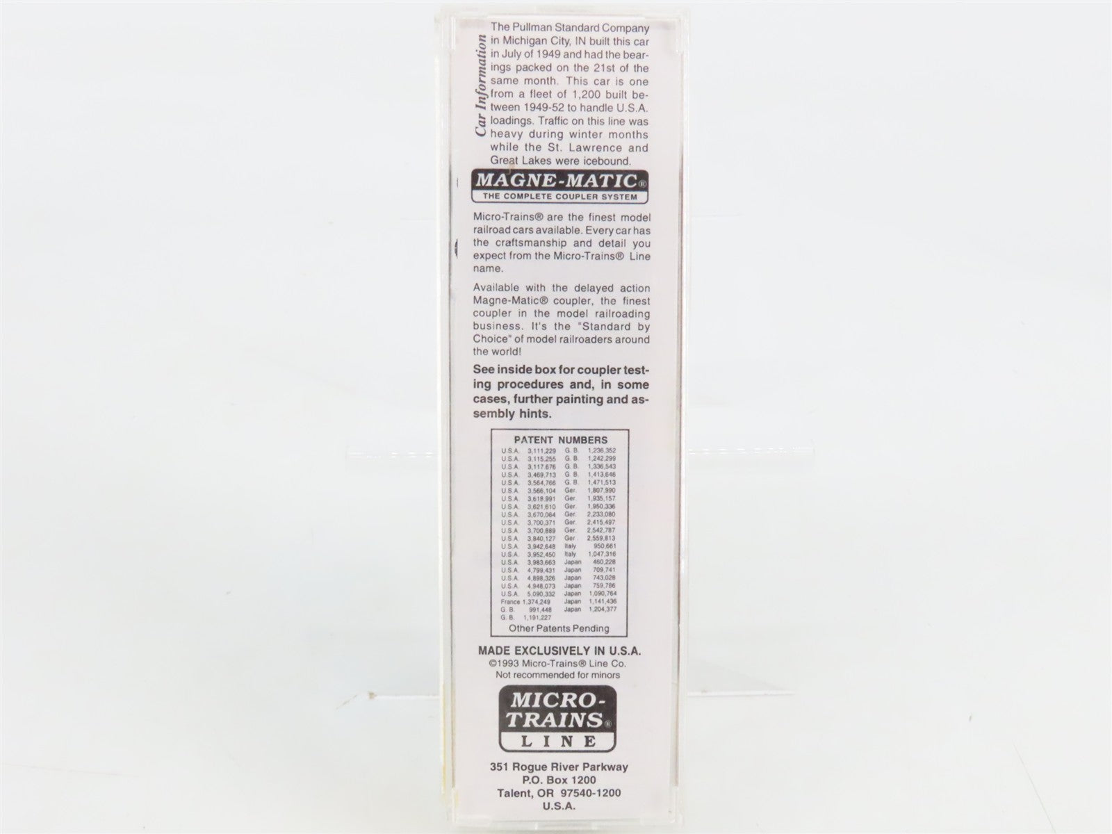 N Scale Micro-Trains MTL 20136 CP Canadian Pacific 40' Box Car 269960 RTR