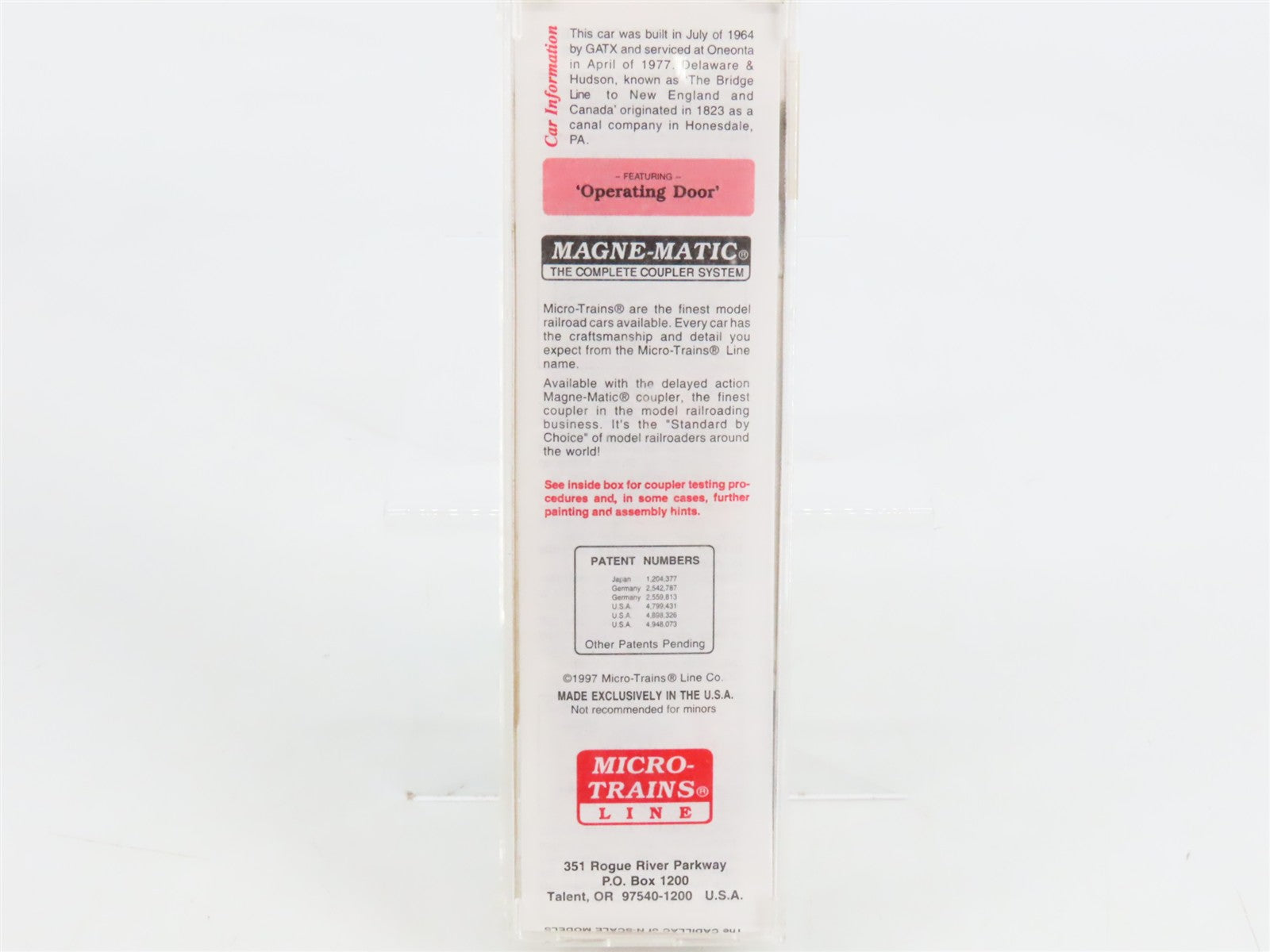 N Scale Micro-Trains MTL 76020 D&H Delaware & Hudson 50' Box Car 24294 RTR