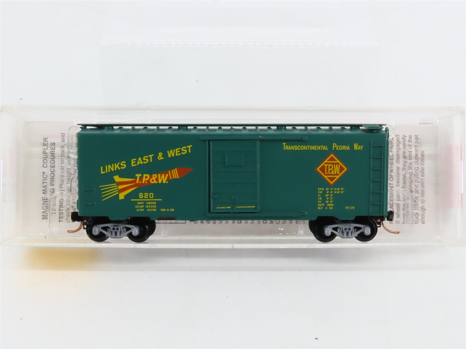 N Scale Micro-Trains MTL 20120 Toledo, Peoria & Western 40' Standard Box Car RTR
