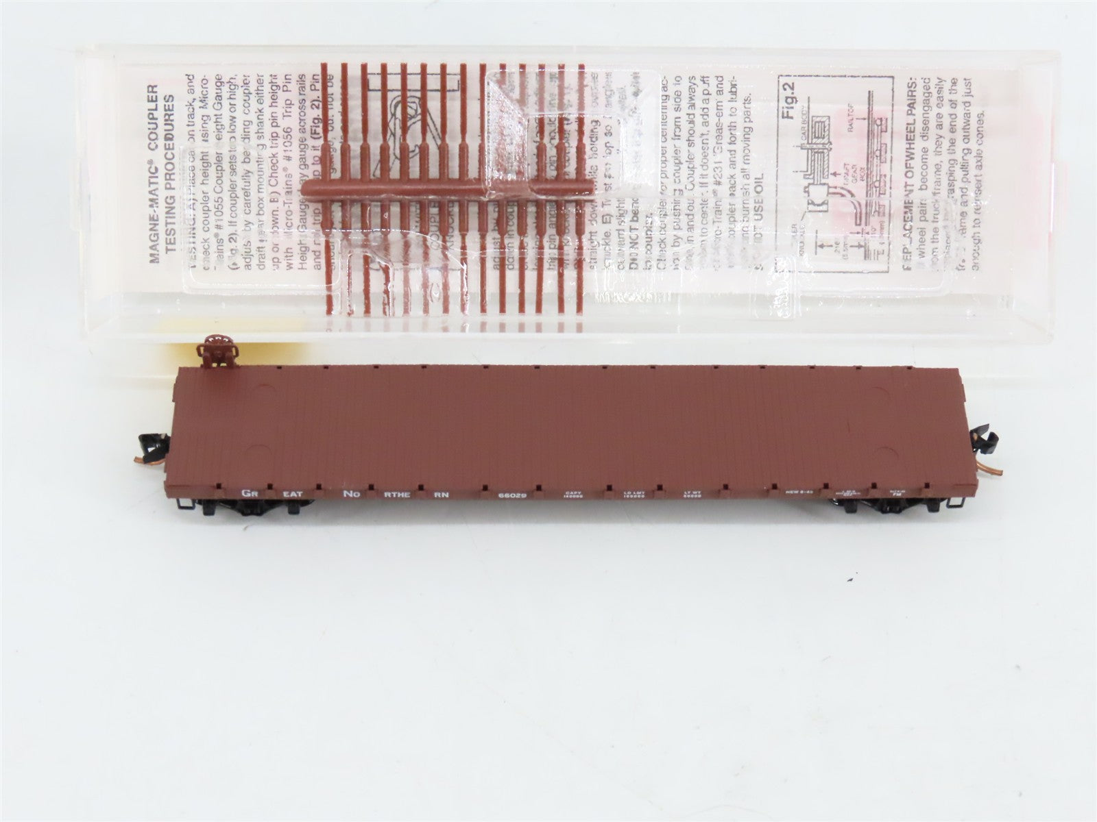 N Scale Micro-Trains MTL 44010 GN Great Northern 50' Flat Car 66029 RTR