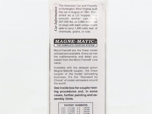 N Scale Micro-Trains MTL 92030 Missouri Pacific 2-Bay ACF Centerflow Hopper RTR