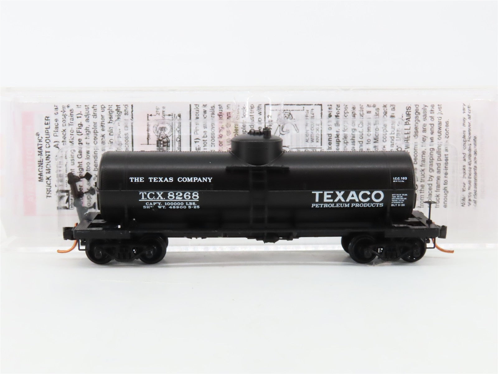 N Scale Micro-Trains MTL 06500682 TCX Texaco 39' Single Dome Tank Car 8268 RTR