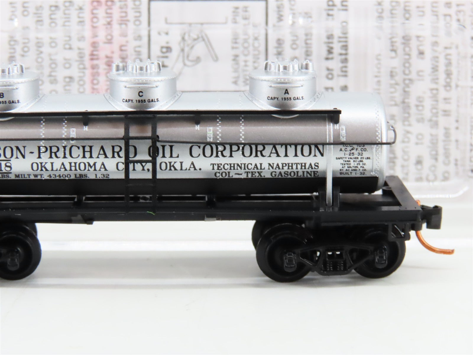 N Scale Micro-Trains MTL 06600020 NATX Anderson-Pritchard 3-Dome Tank Car 7018