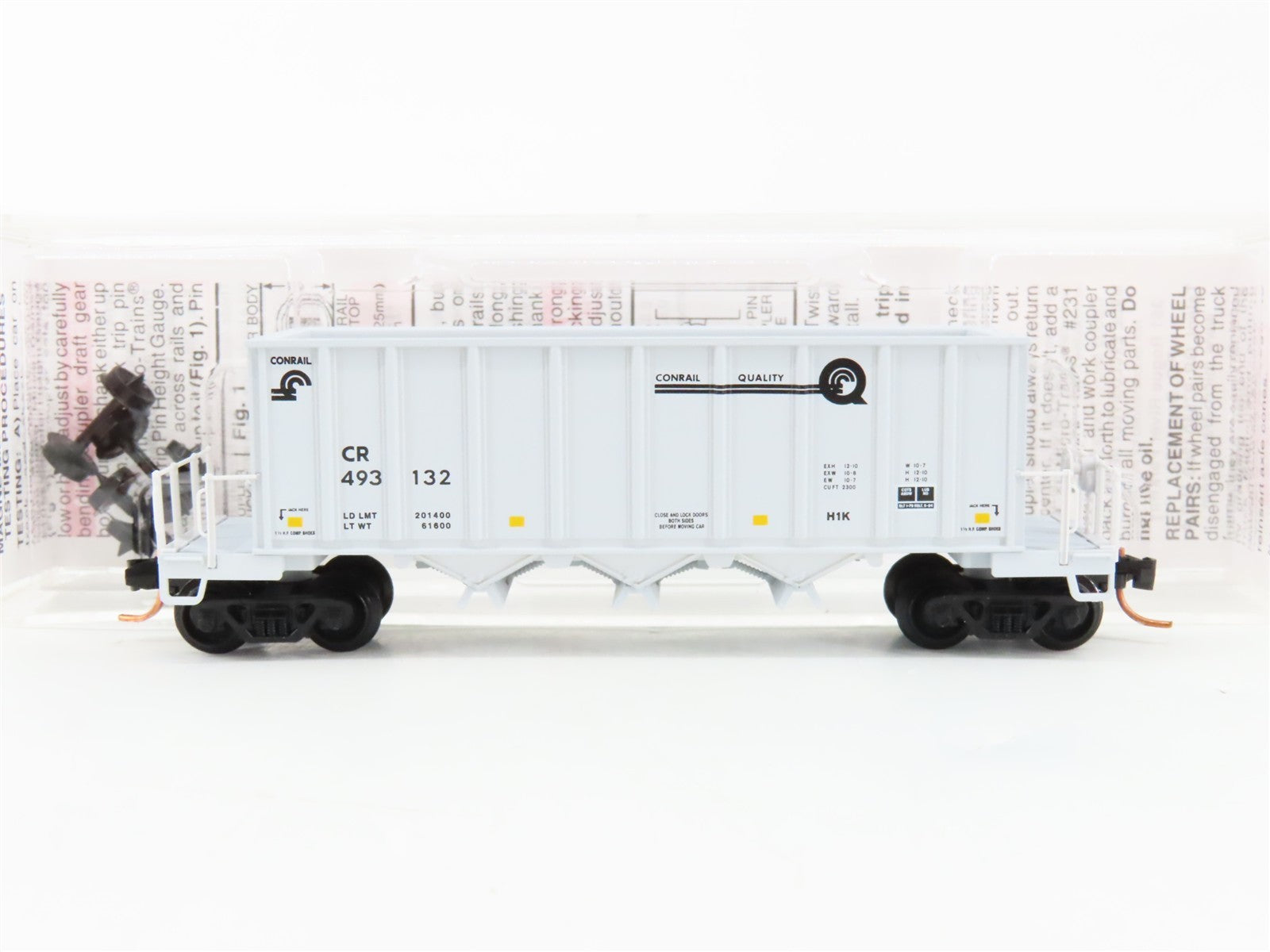 N Scale Micro-Trains MTL 12500031 CR Conrail 3-Bay Ortner Hopper 493132 RTR