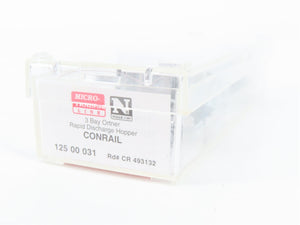 N Scale Micro-Trains MTL 12500031 CR Conrail 3-Bay Ortner Hopper 493132 RTR