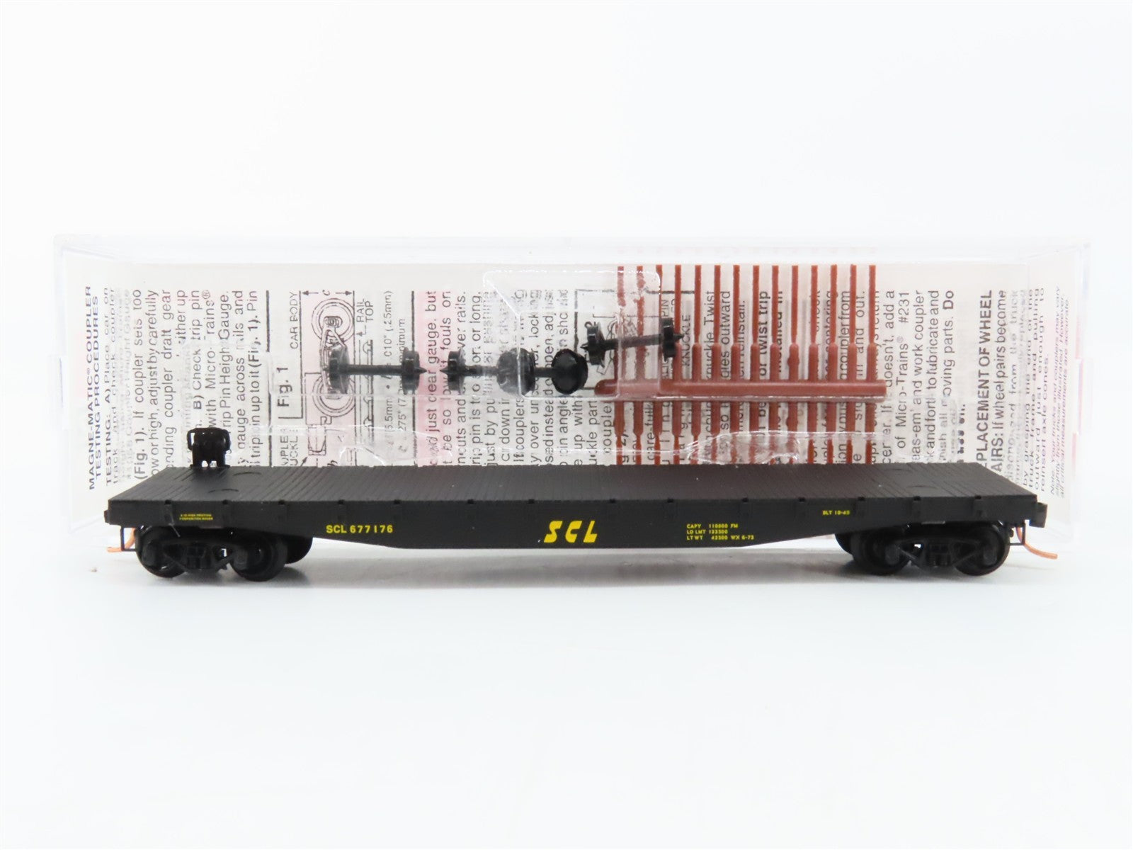 N Scale Micro-Trains MTL 45170 SCL Seaboard Coast Line 50' Flat Car 677176 RTR